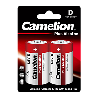 Батарейка Camelion Plus LR20 D BL2 Alkaline 1.5V (2/12/96)