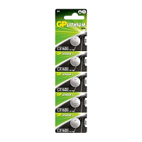 Батарейка GP CR1620 BL5 Lithium 3V (5/100/2000) 