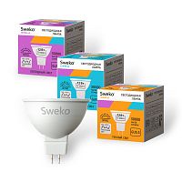 Лампа светодиодная Sweko MR16 GU5.3 12W 3000К 230V (1/5/100)