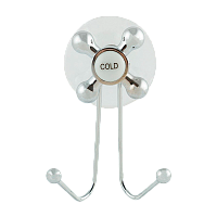 Крючки Рыжий кот SPOT-BH-01 присоска 11х7.8х4см двойной 1шт. хром (1/24)