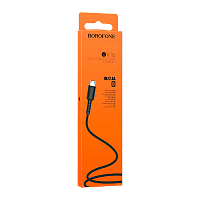 Кабель Borofone BX16 USB (m)-microUSB (m) 1м 2.4A ПВХ черный (1/648)