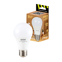 #Лампа светодиодная Фаzа A60 E27 18W 3000К 220-240V груша (1/10/100)