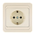 Розетка Makel Mimoza 1гн. 16A С/З кремовый 25028 (1/12)