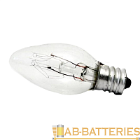 Лампа накаливания Makeeta Е12 10W 220-240V свеча для холодильников прозрачная (1/50)
