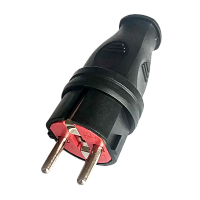 Вилка электрическая Космос 16A IP44 прямая черный (1/300)