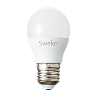 Лампа светодиодная Sweko G45 E27 15W 3000К 230V шар (1/5/100)