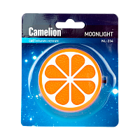 Ночник Camelion NL-234 "Апельсин" 1LED 0.5W 220V в розетку оранжевый (1/24/72)