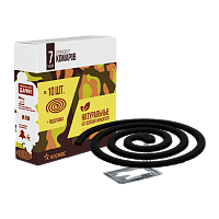 Спирали Космос от комаров 1 упаковка комплект - 10шт. черный (1/60)