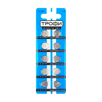 Батарейка Трофи G10/LR1130/LR54/389A/189 BL10 Alkaline 1.55V (10/200/1600)