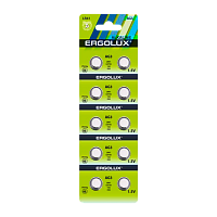 Батарейка Ergolux G3/LR736/LR41/392A/192 BL10 Alkaline 1.5V (10/100/2000)