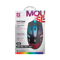 Мышь проводная Defender MM-010 Datum классическая USB черный (1/100) 