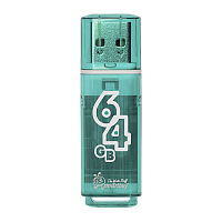 Флеш-накопитель Smartbuy Glossy 64GB USB2.0 пластик зеленый