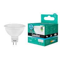 Лампа светодиодная Camelion MR16 GU5.3 5W 4500К 12V софит матовая (1/10/100)