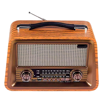 Радиоприемник DEESPI S1217 RE-07 пластик BT/AM/FM/SW/USB/AUX/MicroSD РЕТРО-стиль (1/8) 