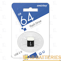 Флеш-накопитель Smartbuy Lara 64GB USB2.0 пластик черный