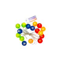 Гирлянда Космос "Вязаные шары" 16LED 3м лампочки нить белый (1/36)