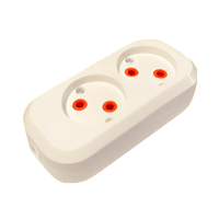 Колодка Прогресс 2р.Б/З белый (1/10/100)