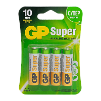 Батарейка GP Super LR6 AA BL4 Alkaline 1.5V (4/40/320) 