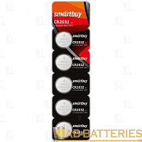 Батарейка Smartbuy CR2032 BL5 Lithium 3V (5/100/4000) 
