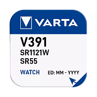 Батарейка Varta 391 (SR1120W) BL1 Silver Oxide 1.55V (1/10/100) 