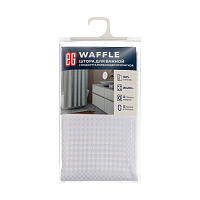 ЕГ WAFFLE Штора для ванной вафельная белая (1/12)