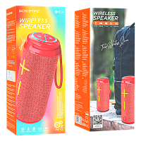 Портативная колонка Borofone BR24 bluetooth 5.3 FM/TF/USB/AUX красный (1/40)