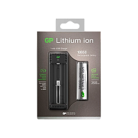 З/У для аккумуляторов GP L111 Li-ion 1 слот + 1x18650 2600mAh (1/24)