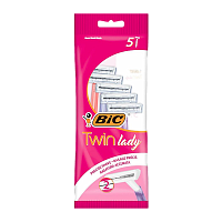 Бритва одноразовая BIC "Twin Lady" 2 лезвия 5шт. (1/20)