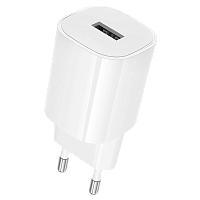 Сетевое З/У Borofone BA101A 1USB 2.1A 10.5W с кабелем microUSB белый (1/20/120) 