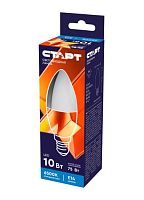 Лампа светодиодная Старт Candle C37 E14 10W 6500К 220V свеча WS (1/10/100)
