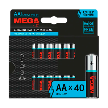 Батарейка Promega LR6 AA BL40 Alkaline 1.5V (40/240/720/25920) 