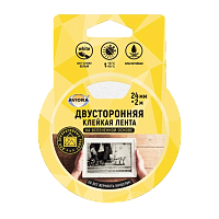 Клейкая лента Aviora 24мм*2м двусторонняя вспененная основа (1/180) 