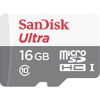 Карта памяти microSD SanDisk ULTRA 16GB Class10 UHS-I (U1) 48 МБ/сек без адаптера