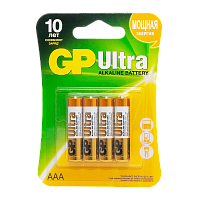 Батарейка GP Ультра/ULTRA LR03 AAA BL4 Alkaline 1.5V (4/40/320) 