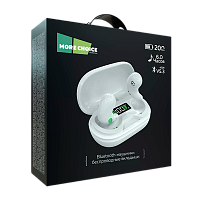 Наушники вставные MORE CHOICE BW01 bluetooth 5.3 с микр. белый 