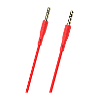 Кабель AUX Borofone BL1 Jack 3.5mm (m)-Jack 3.5mm (m) 1м TPE красный (1/50/200)