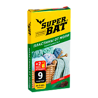 Пластины от моли SuperBAT Хвоя, 1 шт. - (комплект 9 пластин + 2 крючка) (1/45)
