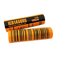 Аккумулятор ET ICR14500S 14.1*50.0, 1100мАч, Li-Ion (1/1000)