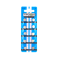 Батарейка Трофи G1/LR621/LR60/364A/164 BL10 Alkaline 1.55V (10/200/1600)