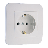 Розетка Makel Lillium Natural 1гн. 16A С/З белый 55028 (1/12)