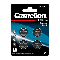 Батарейка Camelion CR2032 BL4 Lithium 3V (4/48/1152) 