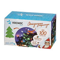 Гирлянда Космос 100LED 10.8м лампочки нить 8 режимов ассорти (1/50)