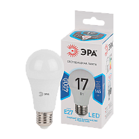 Лампа светодиодная ЭРА A60 E27 17W 4000К 170-265V груша (1/10/100)