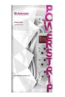 Удлинитель Defender L330 3р.С/З 16A 3.0м с выкл. ПВС 3x1мм² IP20 белый (1/40)