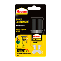Клей Момент СУПЕР ЭПОКСИ эпоксидный 6мл двухкомпонентный BL1 прозрачный (1/48)