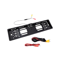 Рамка для номера с камерой заднего вида 4 диода черная (1/20)