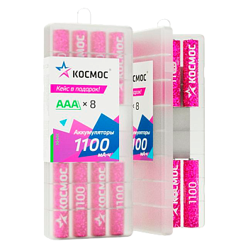 Аккумулятор бытовой Космос HR03 AAA БОКС8 NI-MH 1100mAh (8/320)