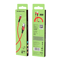 Кабель Borofone BX20 USB (m)-microUSB (m) 1м 2.0A нейлон красный (1/648)