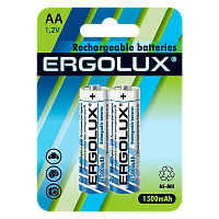 Аккумулятор бытовой Ergolux HR6 AA BL2 NI-MH 1500mAh (2/24/384) 