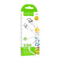 Кабель HOCO X109 USB (m)-Type-C (m) 1м 3.0A силикон белый (1/31/310)